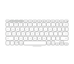 Keys-To-Go 2 - Pale Gray - English US (QWERTY)