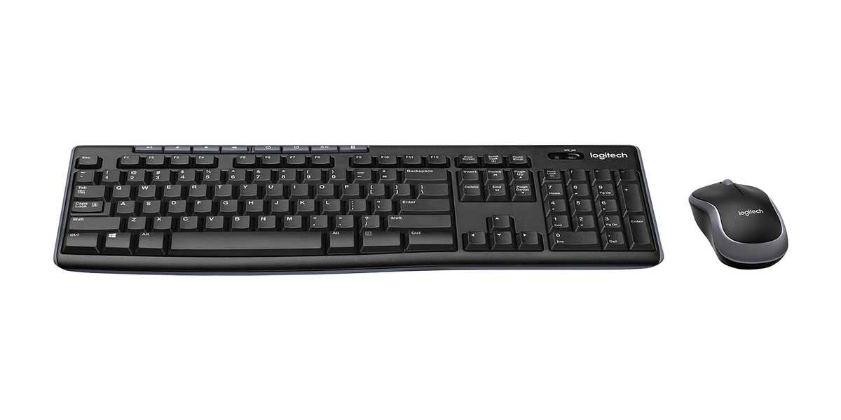 MK270 Wireless Keyboard and Mouse Combo - Black - English US (QWERTY)