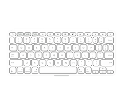 Keys-To-Go 2 for iPad - Pale Gray - English US (QWERTY)
