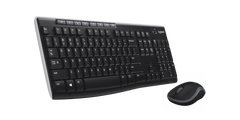 MK270 Wireless Keyboard and Mouse Combo - Black - English US (QWERTY)